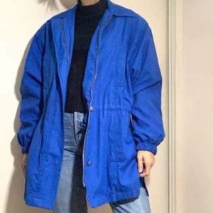 Blue Larry Levine microfiber zip up